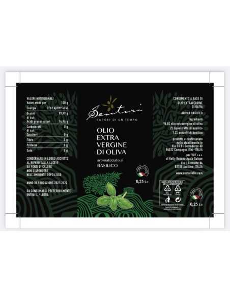 Olio aromatizzato al BASILICO Sentori